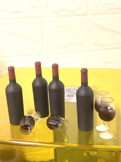 Ref.S607-Kit 12 miniaturas realistas de tacinhas de vinho -( 3cm de altura ) 12 peças - - comprar online