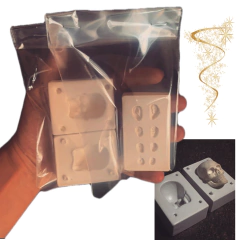 Ref.410-kit molde caveira com molde orelhas (caveira fica com 3.5cm fora do molde)