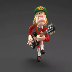 Ref.56870001- AC/DC angus 28cm p peça em resina pintada a mão - comprar online