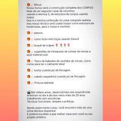 Curso noivinhos realistas, humaninhos feito a mão - Nanda Regina