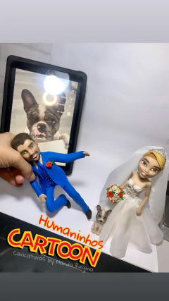 Imagem do Ref.A-001 -CASAL- (Meu humaninho cartoon Caricaturas cartoon únicas e exclusivas ) Vem virar um bonequinho