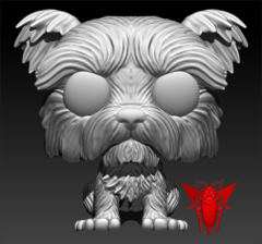 Ref.F01P- Pop yorkshire 4cm (pronto pra pintar seguirá na cor cinza prime )