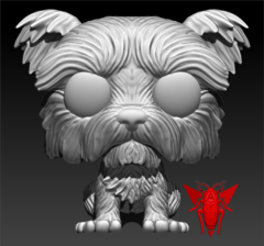 Ref.F01G- Pop yorkshire 15cm GIGANTÕES (pronto pra pintar seguirá na cor cinza prime )