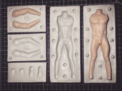 Ref.7954-kit com Molde rostos cartoon universal e corpo masculino completo coleção humaninhos - Nanda Regina