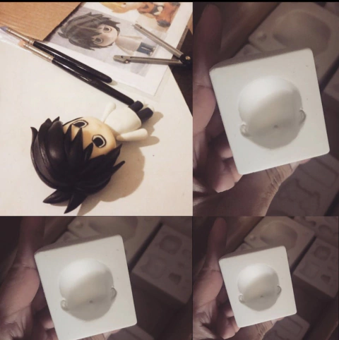 Molde cabeça chibi universal X