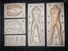 Ref.A001002- Kombo moldes corpo casal e cabeças na mesma proporção escala 1/10 - comprar online