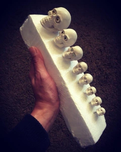 Molde caveira, a peça sae do molde com 5,5 centímetros - Nanda Regina