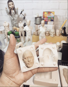 Ref.4067 kombo 4 moldes bipartidos rostos medidas entre 3 a 3,7 cm de altura - loja online