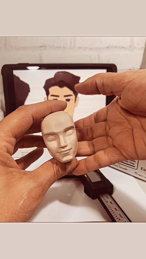 Ref.1314- Molde rosto cartoon versão masculina