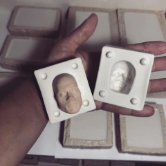 Ref.063-Molde rosto masculino escala 1/6 (3,8cm de altura) na internet