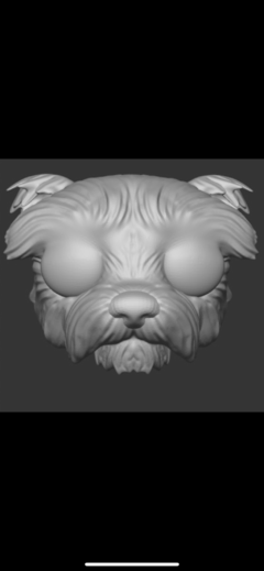 Ref.F01M- Pop yorkshire 10cm (pronto pra pintar seguirá na cor cinza prime )