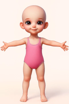 Ref. KIDS01- Kit corpo completo com cabeça a peça fica com 11,5cm de altura fora do molde( seguirá kit 13,5cm de presente extra ) na internet