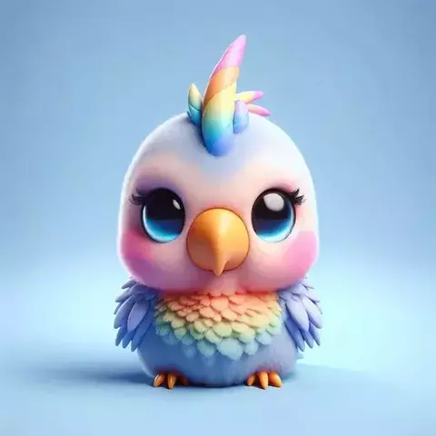 Ref.KAWAII01- Molde bird a peça fica com 3cm de altura fora do molde