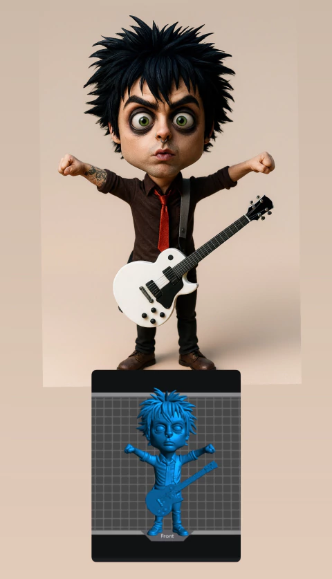 Ref.STL001- STL boneco inteiro Green Day estilizado - comprar online