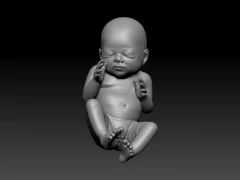 Ref.34G97- Miniature realista baby reborn em resina 14k peça com 25cm (sem pintura cru ) na internet