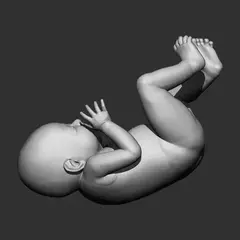 Image of Ref.34G93- Miniature realista baby reborn menino em resina 14k peça com 12cm - (cópia)