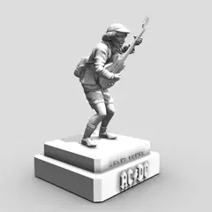 Ref.B006- Angus boneco estilo realista rocker 15cm de altura (peca em resina ) - Nanda Regina