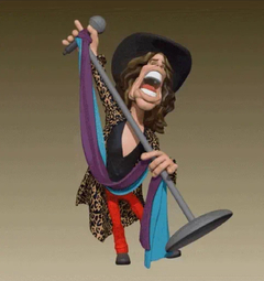 Ref.B0025- STEVEN TYLER estilo cartoon rocker 15cm de altura (peca em resina ) - comprar online