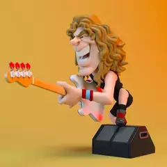 Ref.B0016- STEVE HARRIS boneco cartoon rocker 15cm de altura (peca em resina ) - (cópia) na internet
