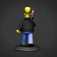 Ref.B0032- HOMER SIMPSON estilo cartoon rocker 17cm de altura (peca em resina ) - loja online
