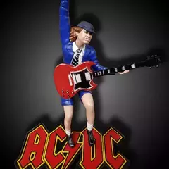 Ref.B0040- Boneco ANGUS YOUNG AC/DC estilo rocker 16cm de altura (peca em resina ) - - comprar online