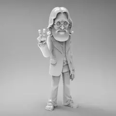 Ref.B0049- JOHN LENNON- OS BEATLES cartoon rocker 16cm de altura (peca em resina ) na internet