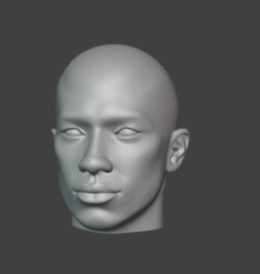 Ref. FEM23- Rosto realista molde base somente a frente (5cm de altura fora do molde ) - loja online