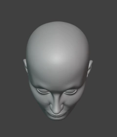 Ref. FEM20- Rosto realista molde base somente a frente (5cm de altura fora do molde ) na internet