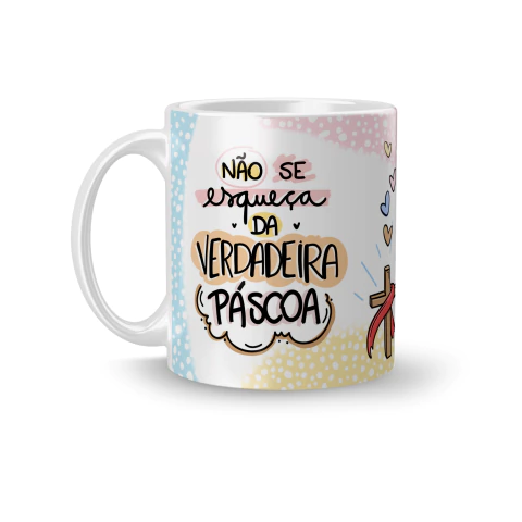 Caneca Cerâmica Verdadeira Páscoa 325ml - comprar online