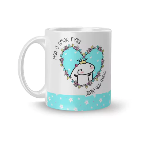 Caneca Cerâmica Flork - Mãe, O Amor mais Bonito que Existe! 325ml