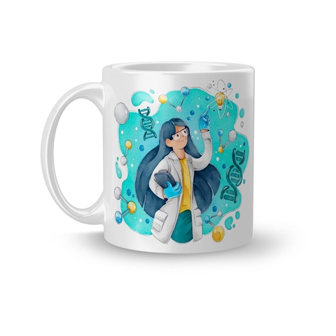 Caneca Cerâmica Profissões - Eu Escolhi Análises Clínicas 325ml