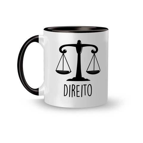 Caneca Cerâmica Profissões Advogado - Se é pra Fazer, faz Direito 325ml