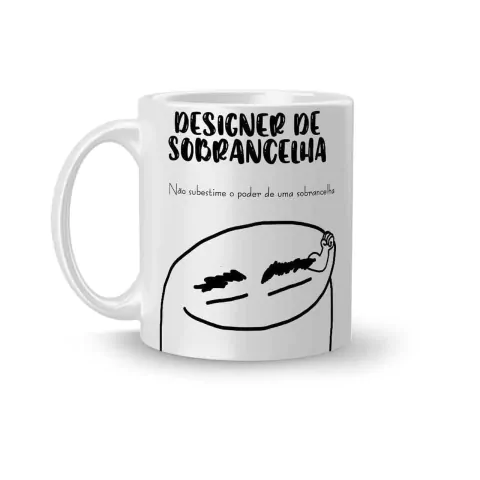 Caneca Cerâmica Flork Profissões Designer de Sobrancelha 325ml