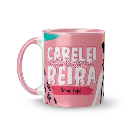 Caneca Cerâmica Flork Profissões Cabeleireira Personalizada com Nome 325ml