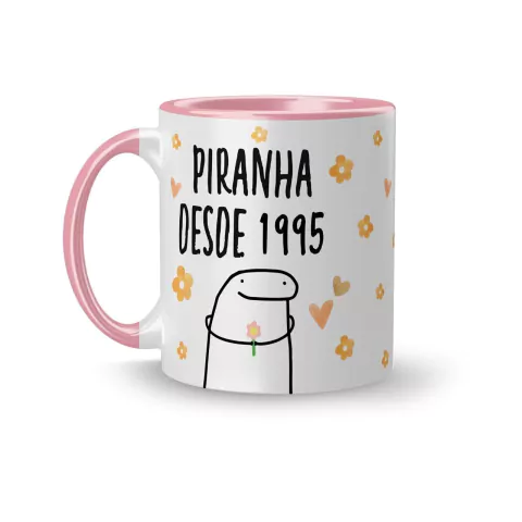 Caneca Personalizada Flork - Piranha Desde ... (Ano de Nascimento)