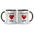 Kit com Duas Canecas Cerâmica Gamer Player 1 e Player 2 com Nomes 325ml