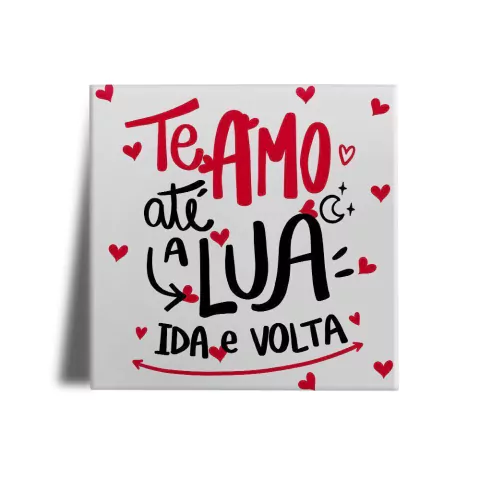 Azulejo Te Amo até a Lua Ida e Volta