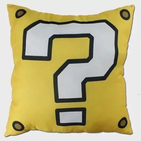 Almofada Super Mario Interrogação Fibra Microfibra 40x40cm - 10063967