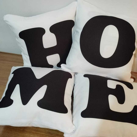 Kit com 4 Almofadas Decorativas - Home - 30x30cm