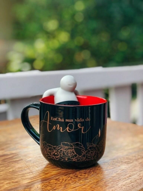 Caneca com Infusor de Chá Encha sua Vida de Amor 350ml - 10024961