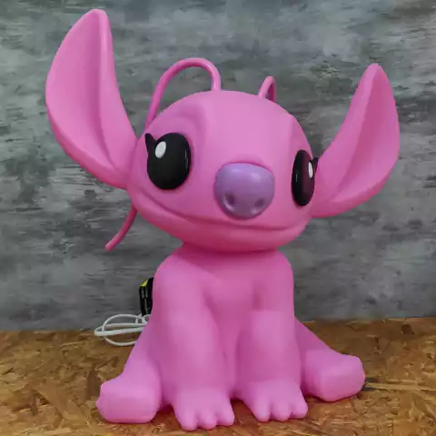 Luminária de Mesa Formato Angel Stitch Disney com Lâmpada de Led de Brinde