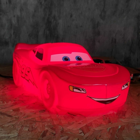 Luminária de Mesa Disney Carros Relâmpago Mcqueen com Lâmpada de Led de Brinde
