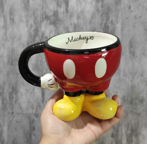 Caneca Porcelana Corpo Mickey Mouse Disney 350ml