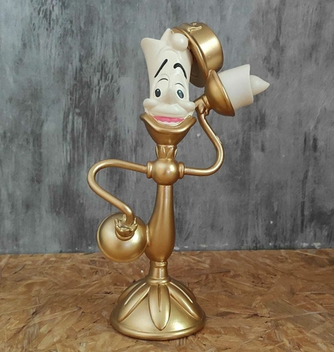 Castiçal em Resina Lumière Bela e a Fera Disney 20cm Enfeite