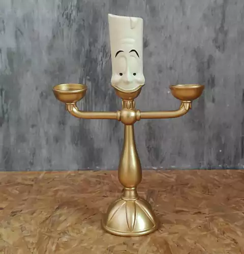 Castiçal Vela em Resina Lumière Bela e a Fera Disney 20cm