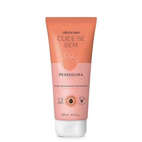 Loção Desodorante Hidratante Corporal Cuide-se Bem Pessegura 200ml O Boticário - comprar online