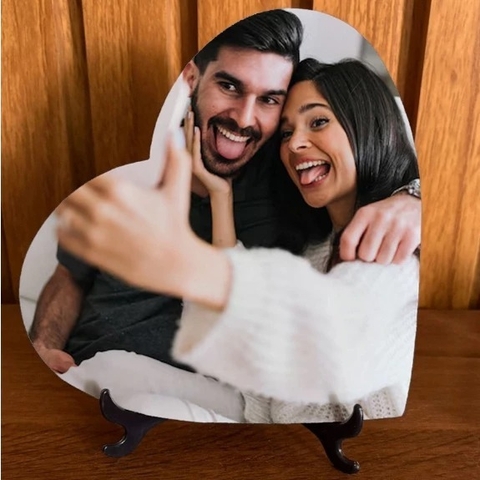 Azulejo Decorativo Formato de Coração Personalizado com Foto