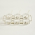 SET X 6 COPETINEROS DE VIDRIO CON CUCHARA Y RACK DE METAL 32X18 CM