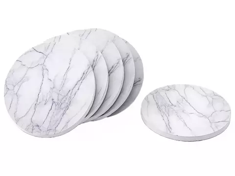 Posa vasos x6 madera simil marmol