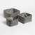 Canasto cuadrado fabric gris mediano